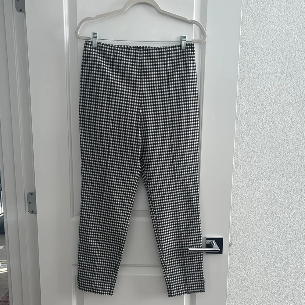 Veronica Beard Stylish Black and White Checkered Women’s Pants - Picture 2 of 4